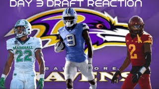 Day 3 Reaction Ravens STRONG Draft Class Is Complete Ravens RavensFlock [upl. by Stanislaus]