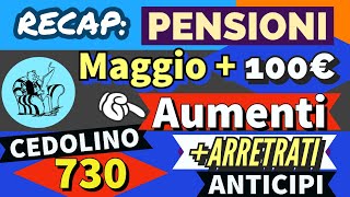 📌 RECAP 👉 PENSIONI MAGGIO ANTEPRIMA NOVITÀ ANTICIPI  100€ per chi STIME RIVALUTAZIONE 2025 [upl. by Ubana]