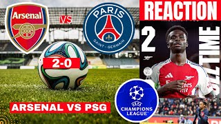 Arsenal vs PSG 20 Live Stream Champions league Football UCL Match Score Highlights Gunners Paris FC [upl. by Biddle]