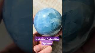 Natural Blue Celestite Sphere celestite crystals crystalstones [upl. by Dnomaj804]