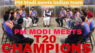 PM Modi meets T20 World Cup winning Indian cricket team [upl. by Ataynek75]