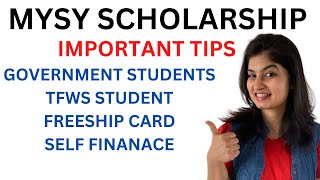 MYSY Scholarship  Important tips [upl. by Zephan823]