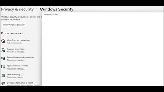 Fix Windows Security Shows Blank Screen On Windows 11 [upl. by Kisung746]