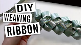 How to Weave Ribbon – Easy Braiding DIY [upl. by Enilhtak973]