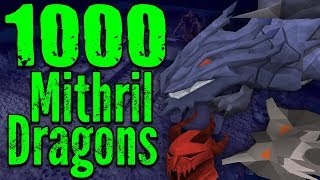 Runescape 3  Loot From 1000 Mithril Dragons [upl. by Sitrik]