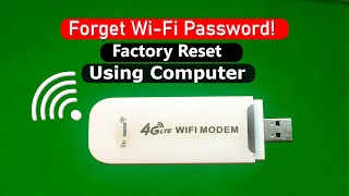 4G USB Wifi Modem Reset Using Computer  4G Lte Wifi USB Modem Factory Reset Solution With PC [upl. by Pournaras217]