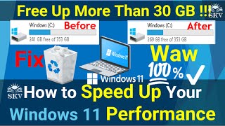 How to Speed Up Your Windows 11 Performance  Fix quotDisk Space Too Lowquot Make Your PC Faster [upl. by Erhard]