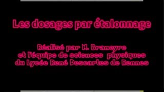 Les dosages par etalonnage cours Terminale S [upl. by Eradis]