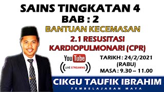 PDPR Sains Tingkatan 4 Bab 21 Resusitasi Kardiopulmonari CPR [upl. by Pendleton]