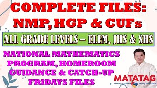 FREE NMP HGP amp CUFs COMPLETE FILES ALL GRADE LEVELS KINDER ELEM JHS amp SHS II JUN GULAGULA [upl. by Hanyaz901]