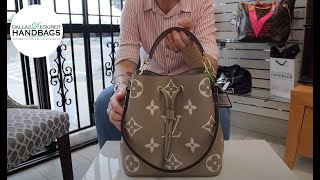 Find all details about LV NeoNoe MM Bicolor Monogram Empreinte Shoulder Bag [upl. by Ttevi]