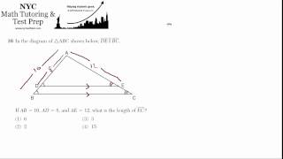 Geometry Regents June2012 16  Similar Triangles [upl. by Mara]