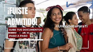 ¡Fuiste admitido en Univalle Carga tus documentos en la plataforma [upl. by Eimac544]