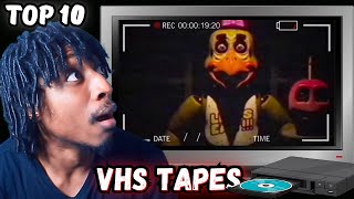 THE 10 MOST DISTURBING FNAF VHS TAPES REACTION  Five Nights at Freddys analog Horrors [upl. by Beffrey189]