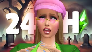 Je dois SURVIVRE 24H dans un CIMETIÈRE 💀 Les Sims 4 [upl. by Siuqaj929]