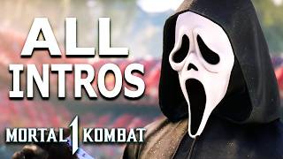 MORTAL KOMBAT 1 Ghostface All Intros Dialogue Character Banter MK1 [upl. by Ariane]