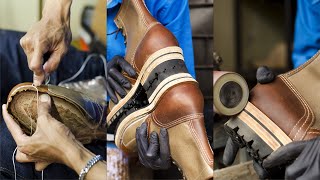 Hand Made Boot Making  ORTODOUX BOOTHUNTER  Handwelted [upl. by Antipas503]