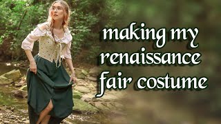 Making my Renaissance Fair Costume using a free corset pattern from Tik Tok [upl. by Cul]