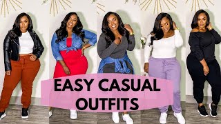 Casual Comfy Outfit Ideas for Plus Size women no shopping needed [upl. by Eirolav]