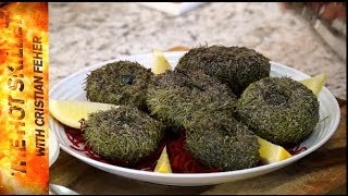 How to eat raw sea urchins  The Hot Skillet with Chef Cristian Feher [upl. by Stalk]