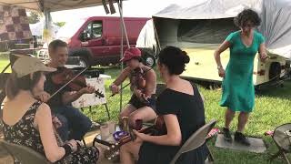 Indian on a Stump  Miss Moonshine buckdancing to fiddlers Amy Alvey amp Brad Leftwich [upl. by Guenna614]