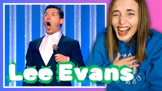 THIS MAN IS HILARIOUS  First Time Reacting to LEE EVANS [upl. by Llenahs]