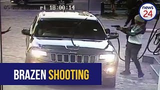 WATCH Brazen shooting at Caltex garage in Delft Cape Town [upl. by Brnaby]