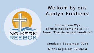 NGK Reebok 1 September 2024 Erediens [upl. by Cornish]