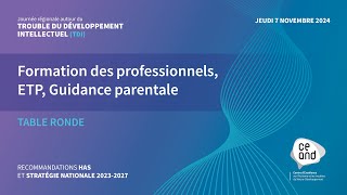 Table ronde  Formation des professionnels ETP Guidance parentale [upl. by Yesnek]