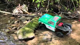 Rc box Chevy rock crawling in the creek 2024 ￼ [upl. by Cuhp]