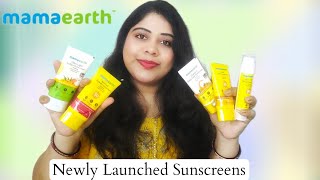 Mamaearth Range Of Sunscreens  Review Of Newly Launched Sunscreens From Mamaearth GlamYourLook [upl. by Peirce]