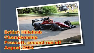 British Hillclimb Championship Round 26 Top 12 Run Off  Prescott August 2024 [upl. by Neehahs]