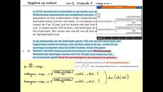 2024II Hygiene op school vraag 10 en 11 havo wiskunde A [upl. by Siladnerb]