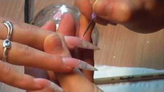 Stepbystep acrylic nail design nail art examples [upl. by Kamp]