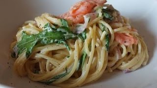 Spaghetti mit Lachs amp Rucola Rezept  Spaghetti with Salmon amp Rocket Recipe  ENG SUBS [upl. by Ahgiela802]