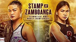 Stamp Fairtex vs Denice Zamboanga Atomweight Championship ONE 166 March 1st [upl. by Leede]