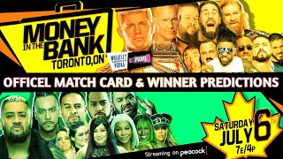 WWE Money In The Bank 2024 Official Match Card amp Winner Predictions 🔥 [upl. by Tad797]