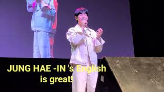 JUNG HAE IN speaking in English junghaein [upl. by Anilesor526]