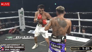 LIVE  JOHN RIEL CASIMERO VS SAUL SANCHEZ FULL FIGHT KNOCKOUT [upl. by Shelton]