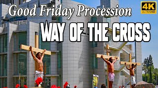 Good Friday Procession  Reenactment of Stations of the Cross  Christ Cathedral California 4K [upl. by Airtemed]