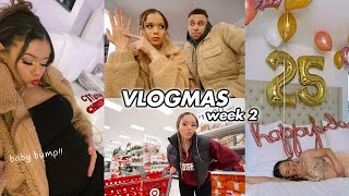 VLOGMAS WEEK 2 wedding talk baby bump target christmas shopping my birthday  more [upl. by Edak]