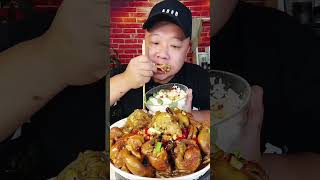 Meat with rice mukbang mukbang eatshow eatingvideos bts food eatsplorations [upl. by Edgard]