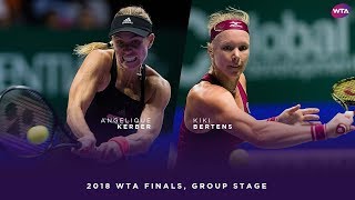 Angelique Kerber vs Kiki Bertens  2018 WTA Finals Singapore Round Robin  WTA Highlights [upl. by Leizar]