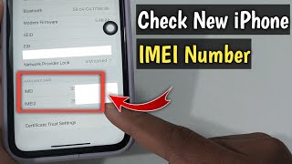 How To Check New iPhone IMEI Number [upl. by Fahy255]