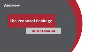 The Proposal Package in RedTeam Go [upl. by Ennovi]