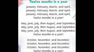 Twelve months in a year [upl. by Aerdno]