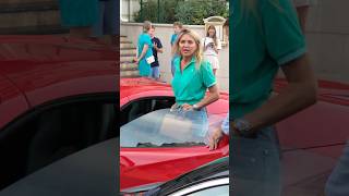 Billionaire woman tips and leaves Hotel Paris in Ferrari billionaire monaco luxury lifestylefyp [upl. by Nerta]