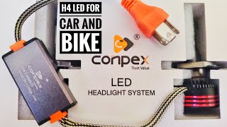 Imported LED Headlight  Conpex H4 1200  Review and Installation [upl. by Tychonn]