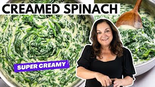 EASY Creamed Spinach Recipe  Steakhouse Creamed Spinach supper [upl. by Abby30]