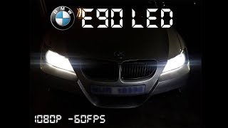 How to install LED Bulbs on a BMW E90 Halogen to LED headlight conversion [upl. by Sutelc]